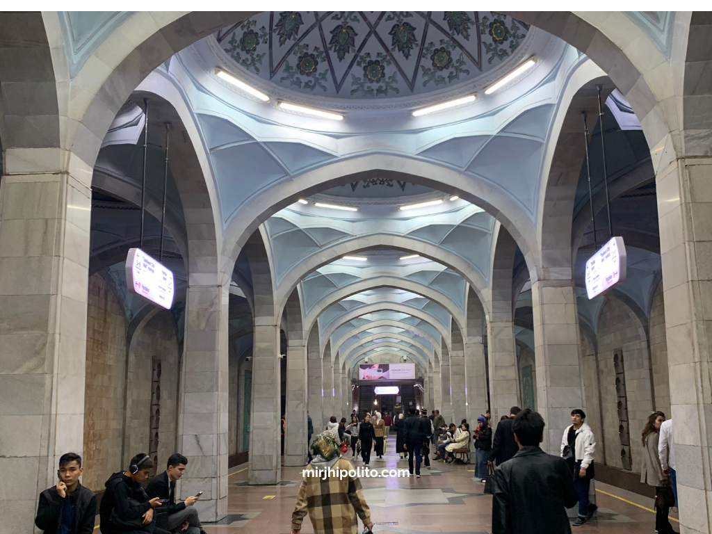 Central Asia countries: Train Station in Uzbekistan