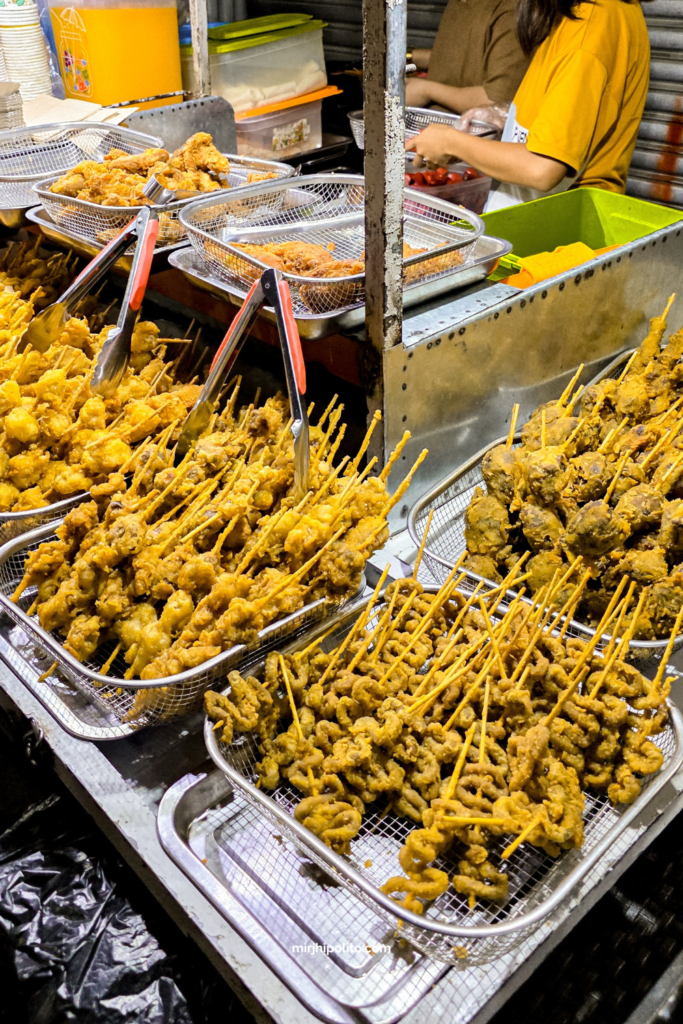 Street Food at El Nido Plaza at Night
