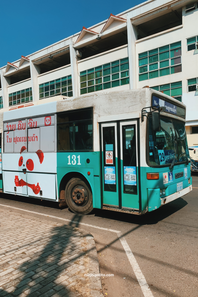 Laos Itinerary - local buses in Vientiane