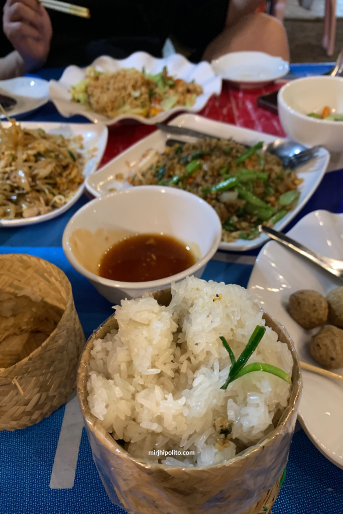 Lao Sticky Rice in the Streets of Vientiane