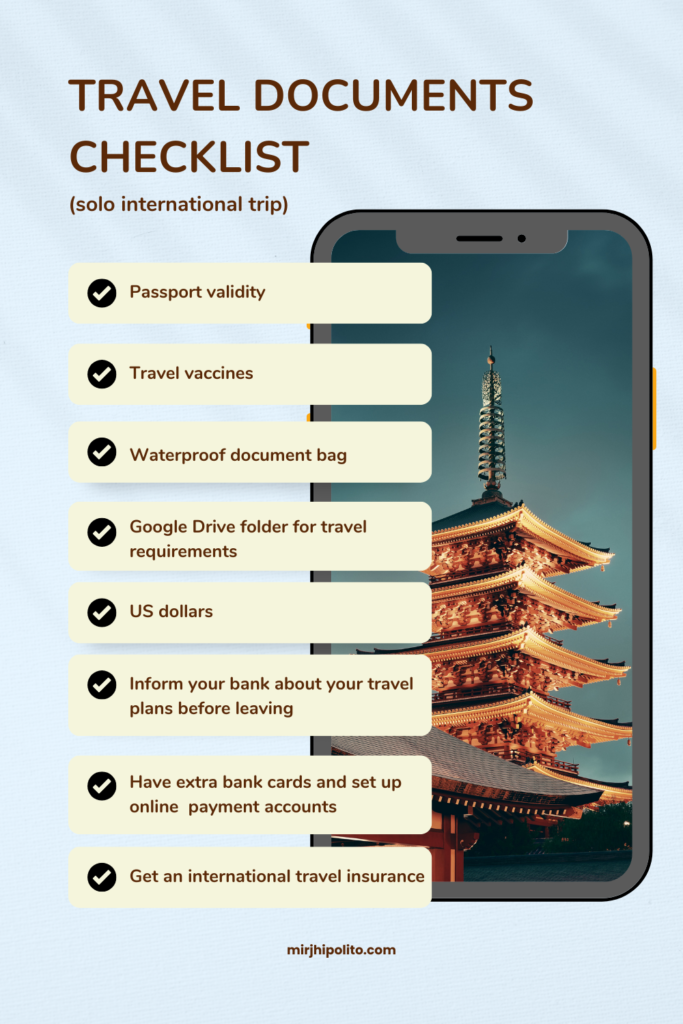 First Solo International Trip - Travel Document Checklist