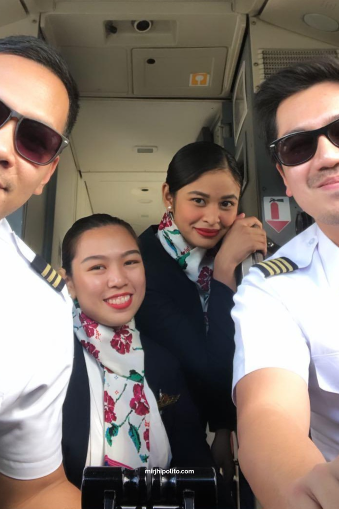 Pre-flight briefing in the cockpit